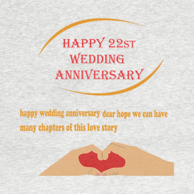 happy 22st wedding anniversary by best seller shop